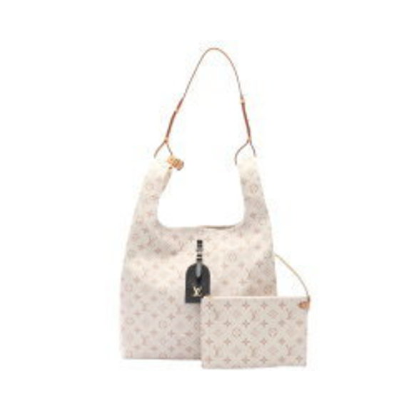 Louis Vuitton Atlantis GM Tote Bag Canvas Monogram Brown Tan White Brown - Picture 1 of 5